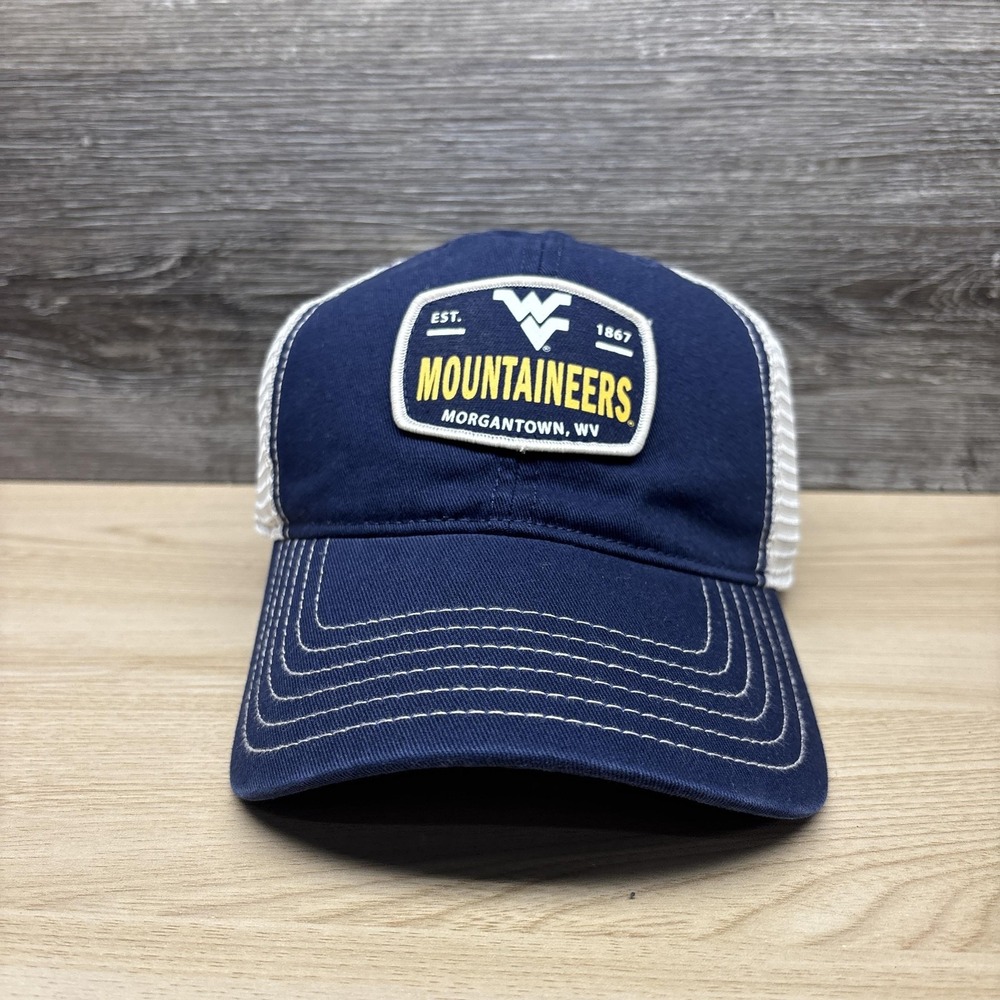 West Virginia Mountaineers Hat Cap Snap Back Mens Navy NCAA Football Trucker